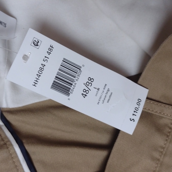 Lacoste Saharan beige slim fit pants size 38 big & tall NWT - Picture 5 of 6